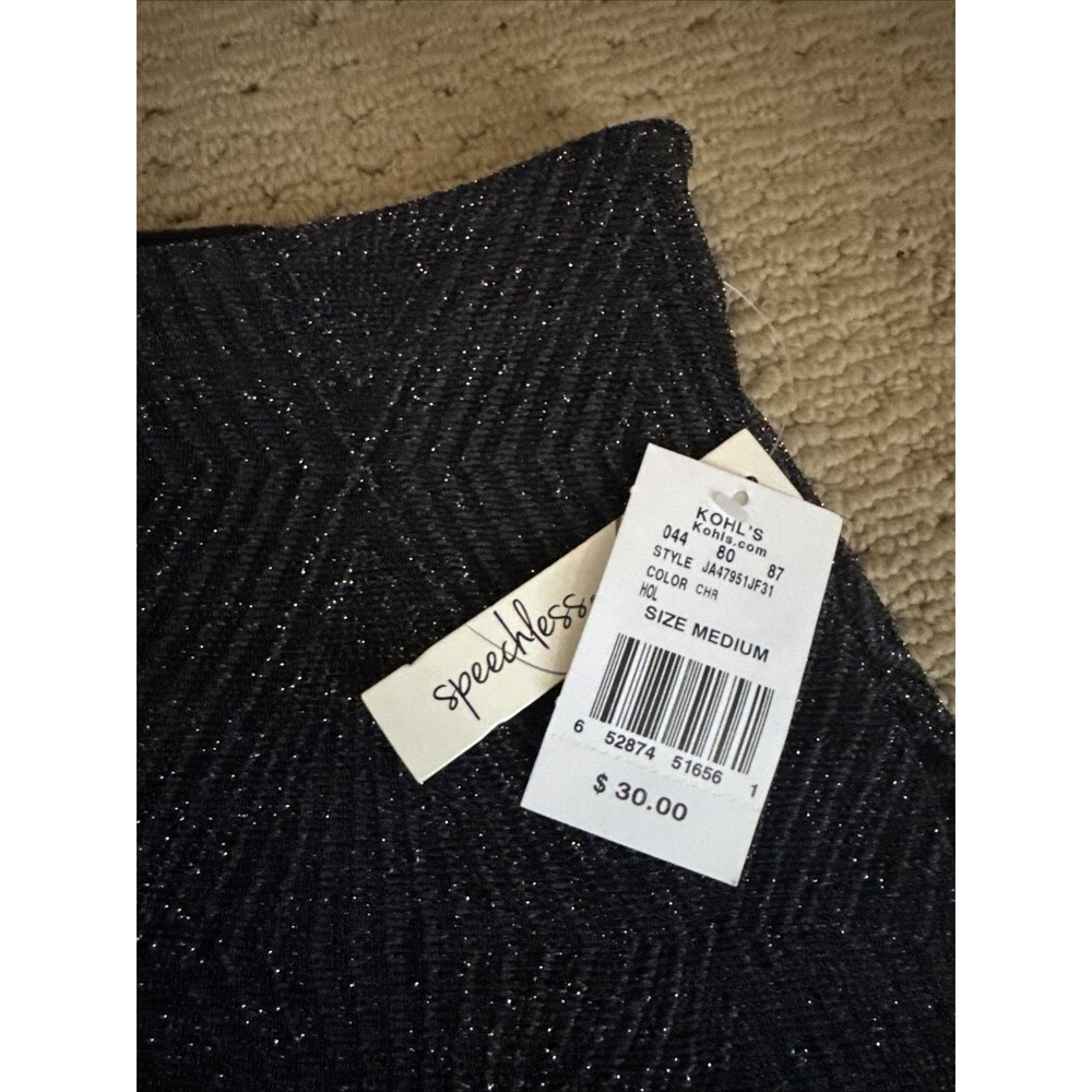 Gray sequin Holiday skirt Junior Size Medium NWT - Picture 3 of 6